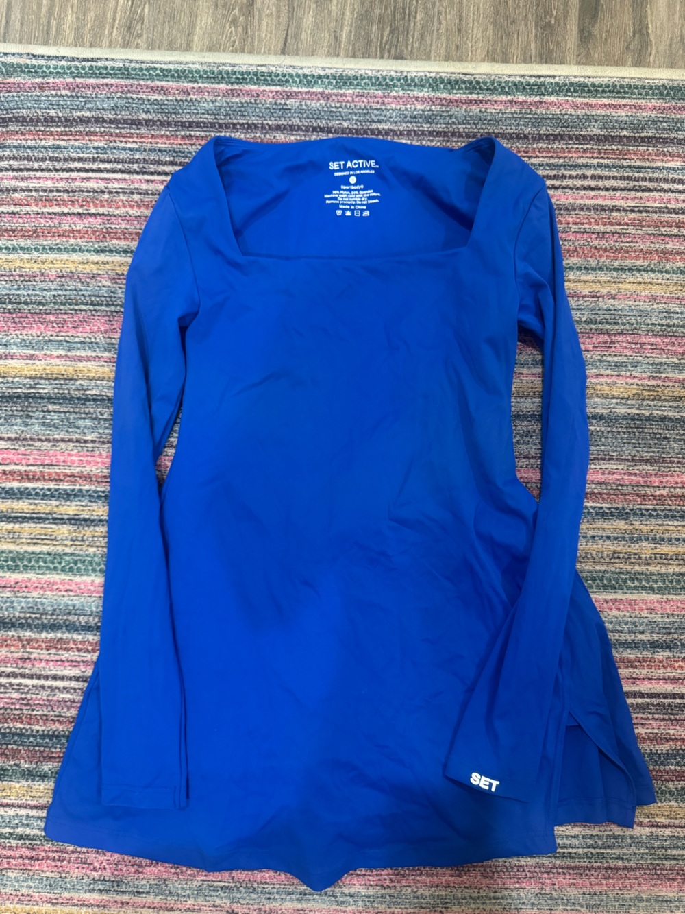 Set active blue active dress
